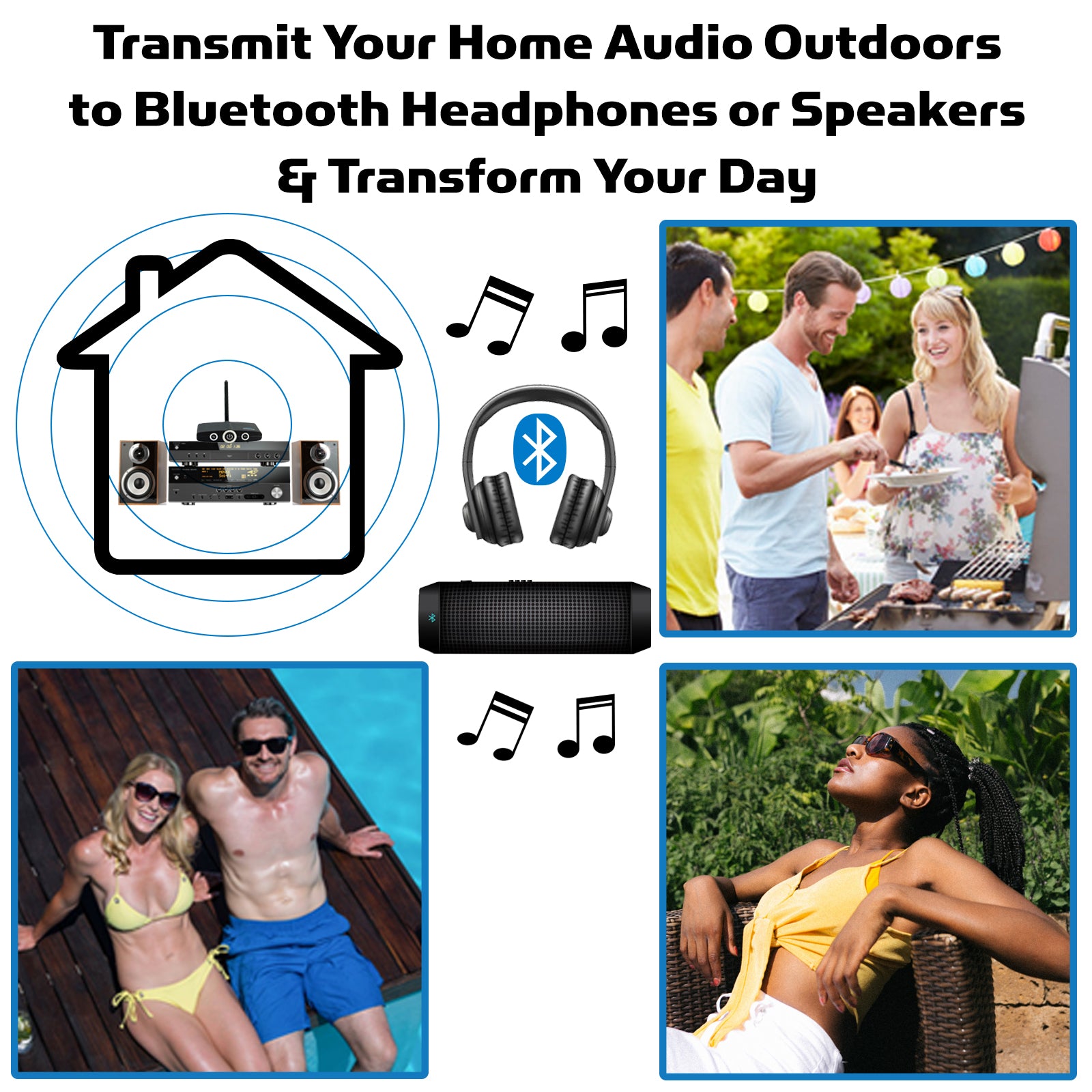 Miccus Home RTX 2.0 - Long Range Bluetooth Extender, Transmitter or Receiver ...